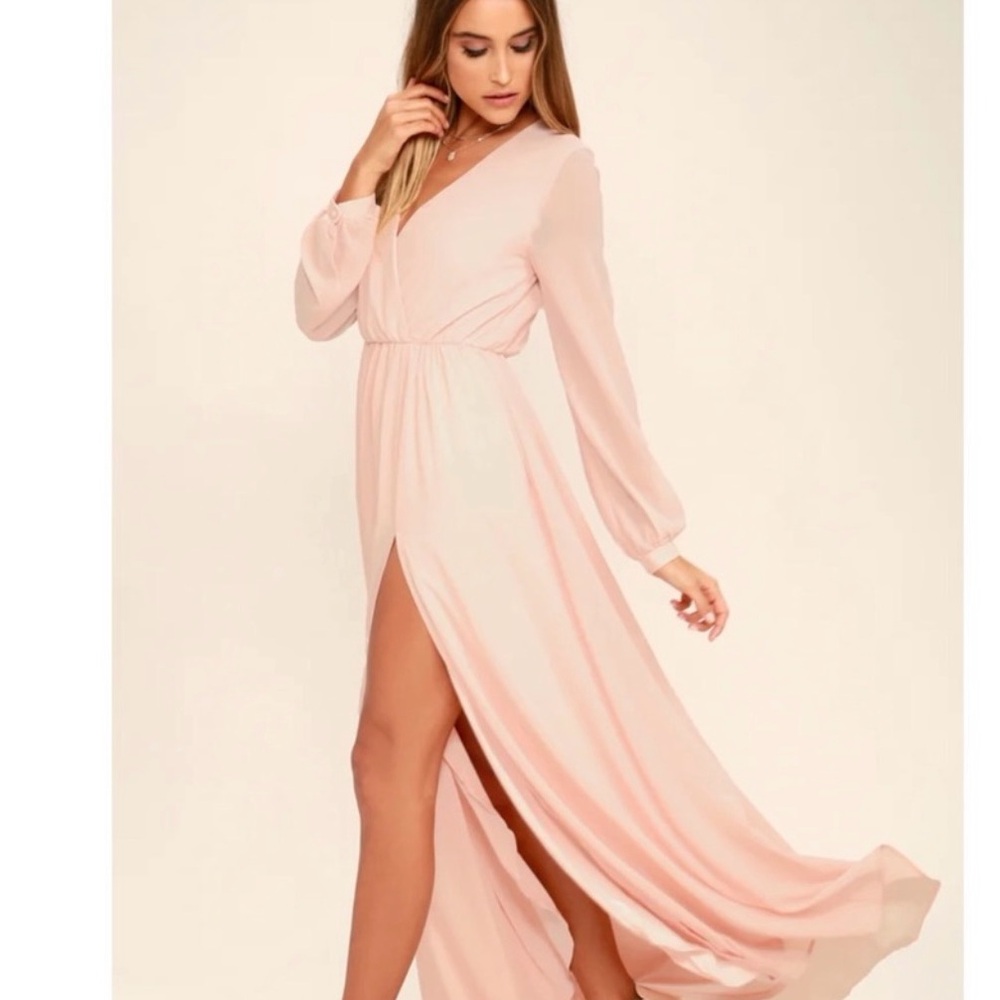 Elegant Pink Maxi Dress